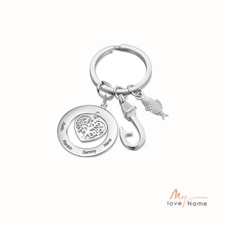 Custom Name Family Tree Keychain