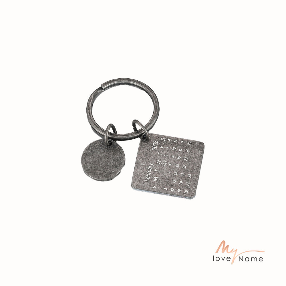 Custom Calendar And Photo Keychain