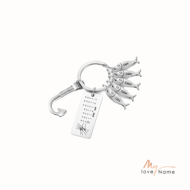 Custom Stainless Steel Keychain with Fish
