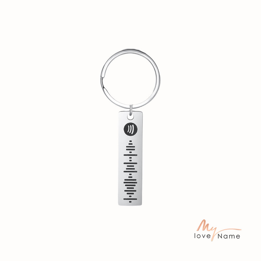 Personalized Stainless Steel Code Custom Keychain