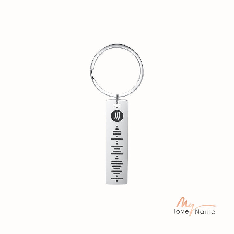 Personalized Stainless Steel Code Custom Keychain