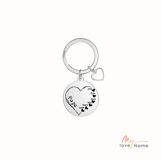 Custom Name Heart Keychain