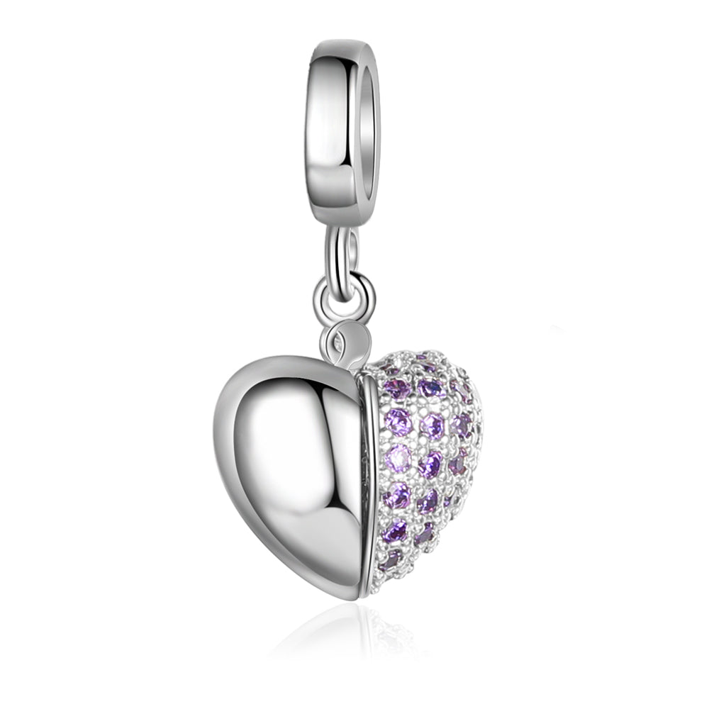 Personalized Rhodium Plated Jewelry Charm Beads
