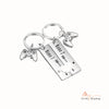 Custom Name Stainless Steel Couple Keychain