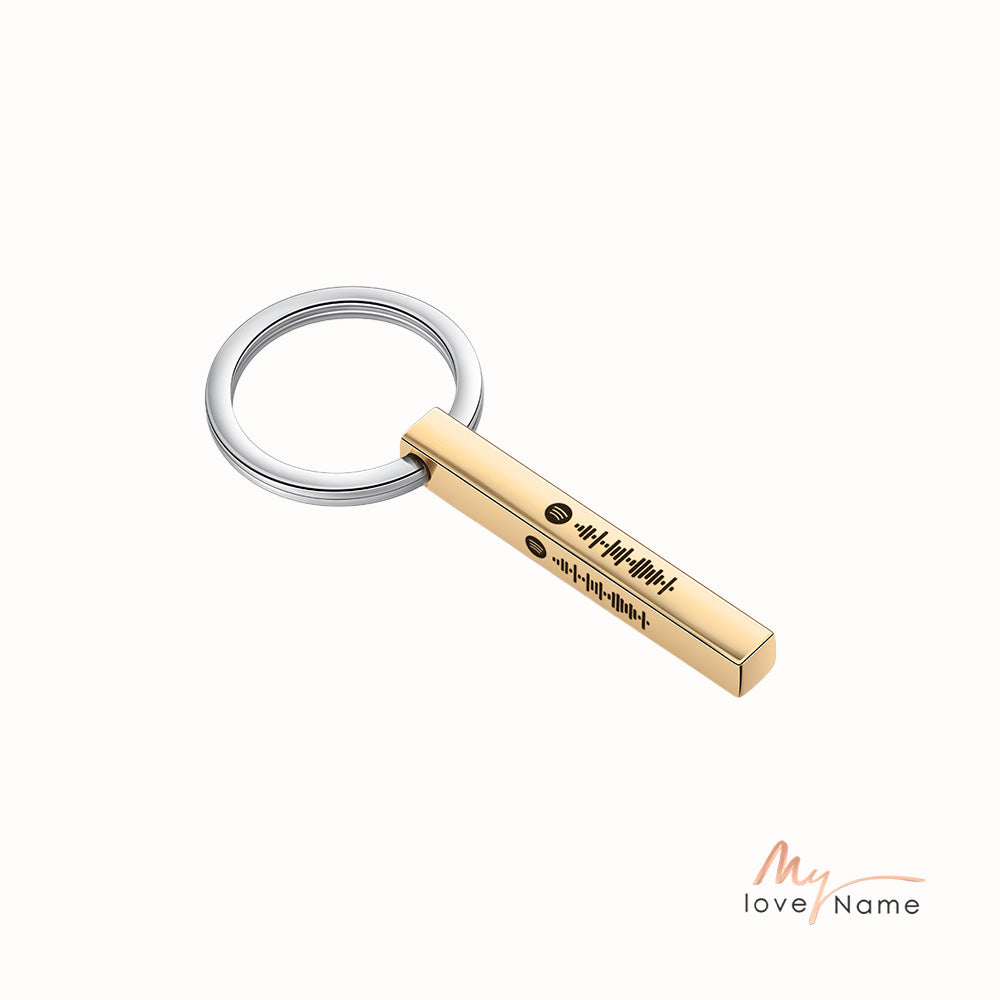 Personalized Spotify Code Customization Stainless Steel Keychain