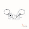 Custom Stainless Steel Couple Puzzle Keychian