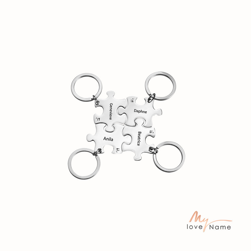 Custom Name Puzzle Keychain