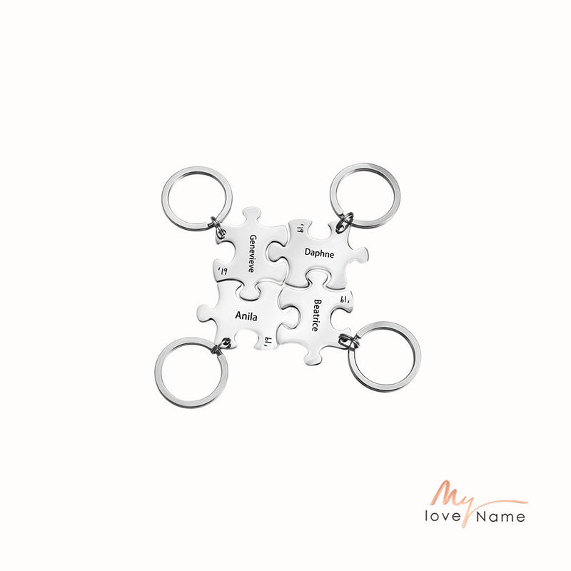 Custom Name Puzzle Keychain