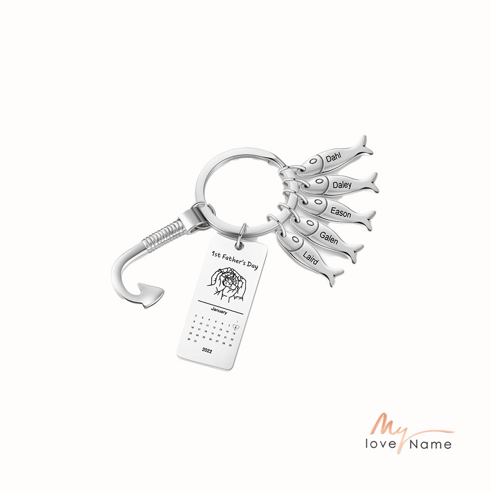 Custom Stainless Steel Keychain with Fish
