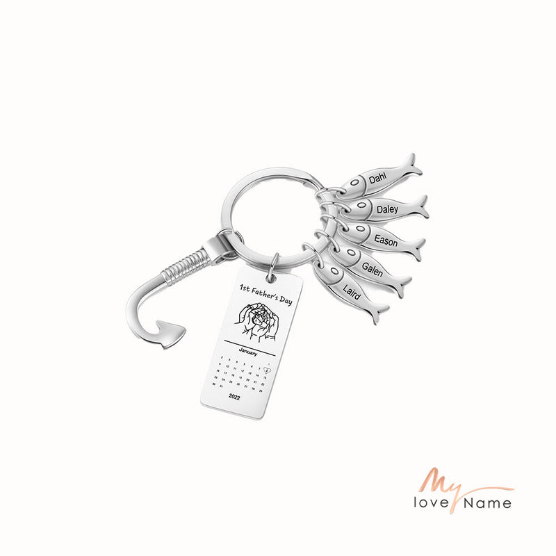 Custom Stainless Steel Keychain with Fish