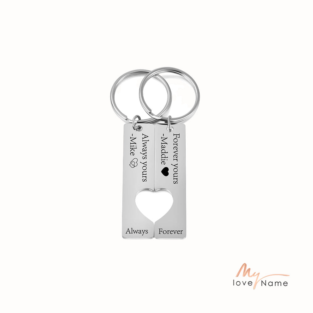 Custom Stainless Steel Couple Keychain