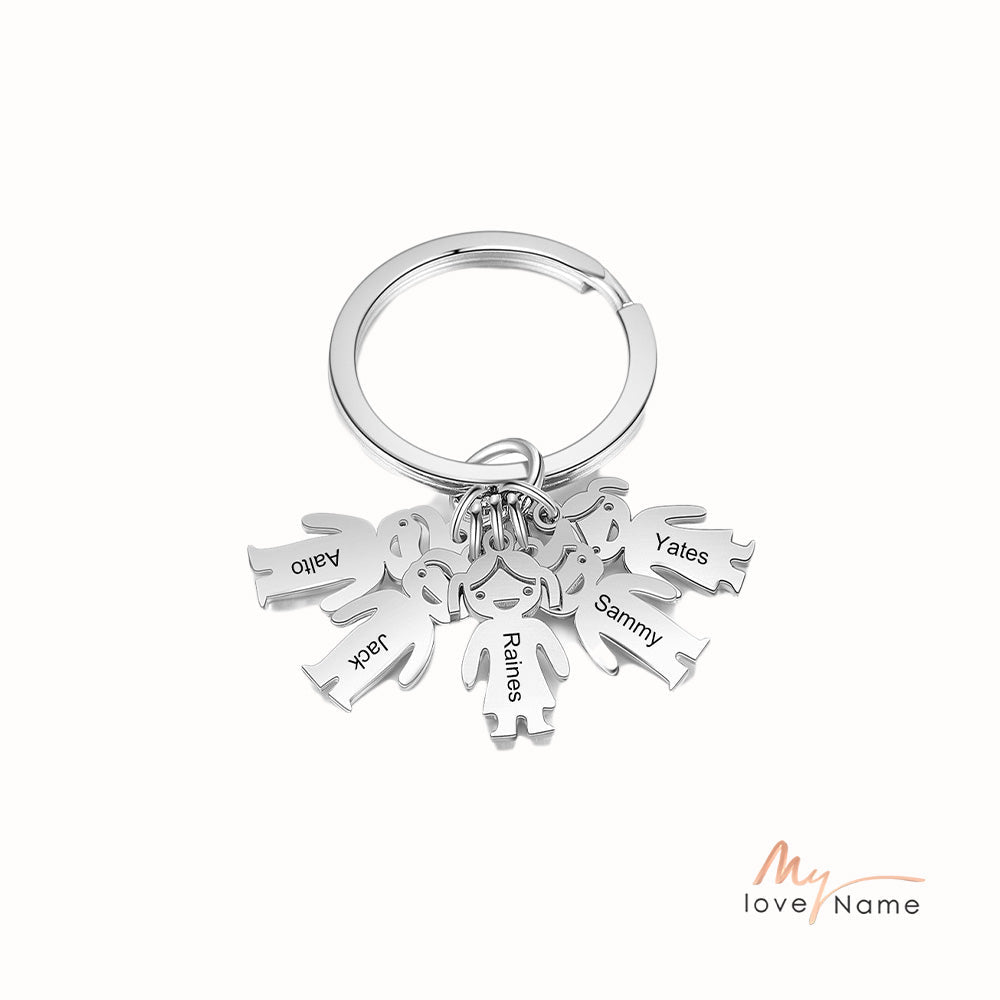 Engraving Stainless Steel 2-6 DollsKeychain