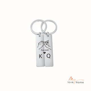 Custom Stainless Steel Couple Keychain