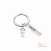 Stainless Steel Baby Little Boy Little Gril Keychain
