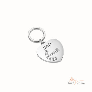 Custom Puzzle Keychain with Heart