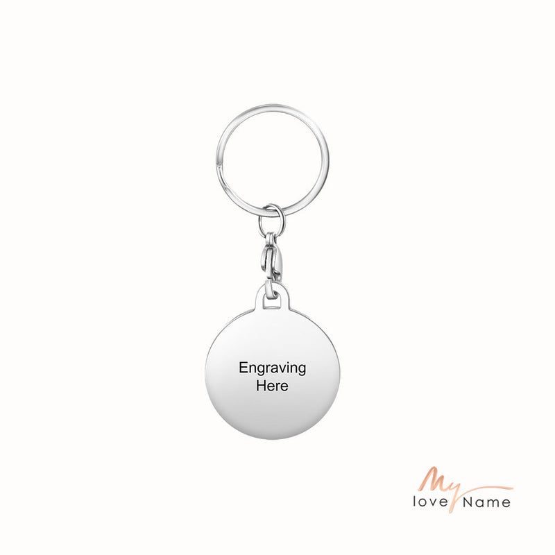 Personalized Stainless Steel Photo Keychain