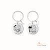 Custom Name Stainless Steel Beach Pattern Couple Keychain