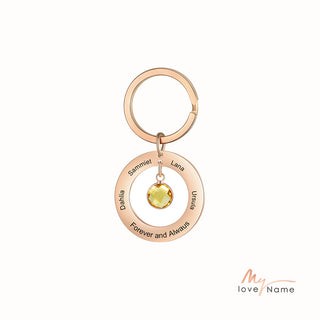 Custom Birthstone Keychain