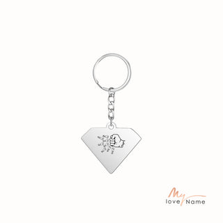 Personalized Diamond Keychain
