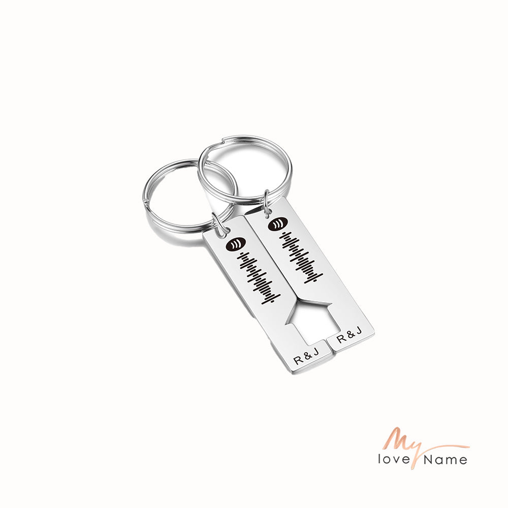 Custom Letter Stainless Steel Keychain