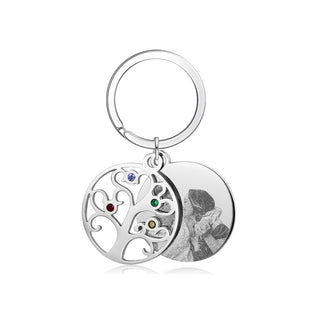 Best Product Birthstone Stainless Steal Photo Keychain