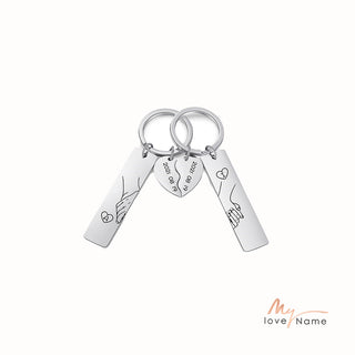 Custom Couple Keychain