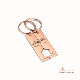 Custom Stainless Steel Dolphin Keychain