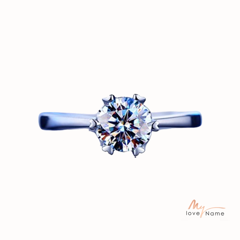 925 Sterling Silver Moissanite Ring