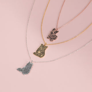 Custom Pet Portrait Necklace