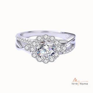 925 Sterling Silver Moissanite Ring