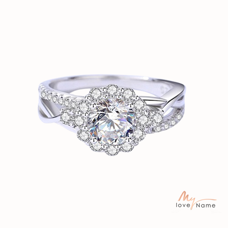 925 Sterling Silver Moissanite Ring