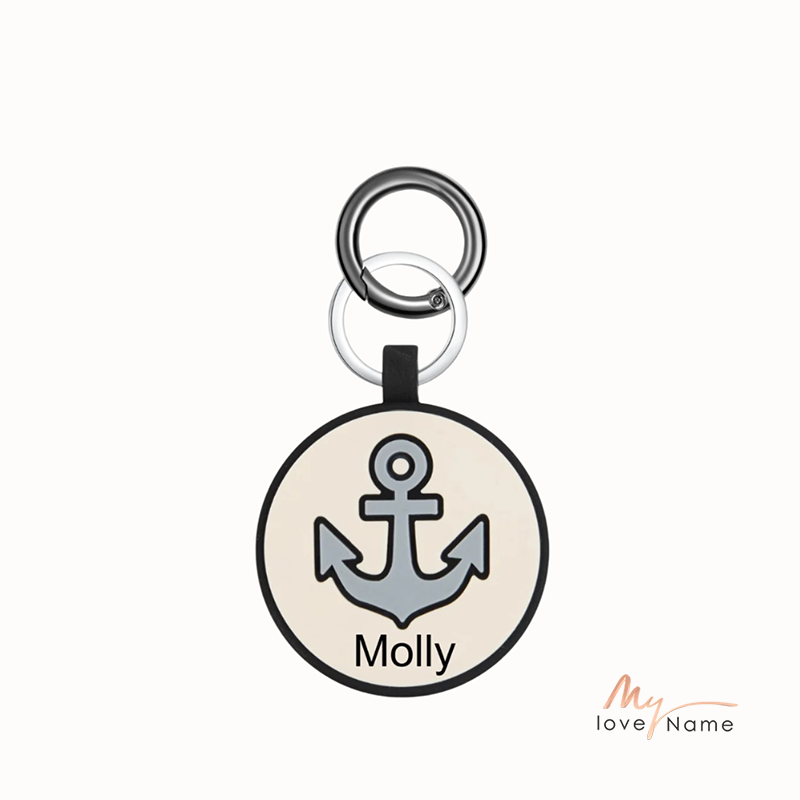 Personalized Silica Gel Guitar Wolf Dog Tag