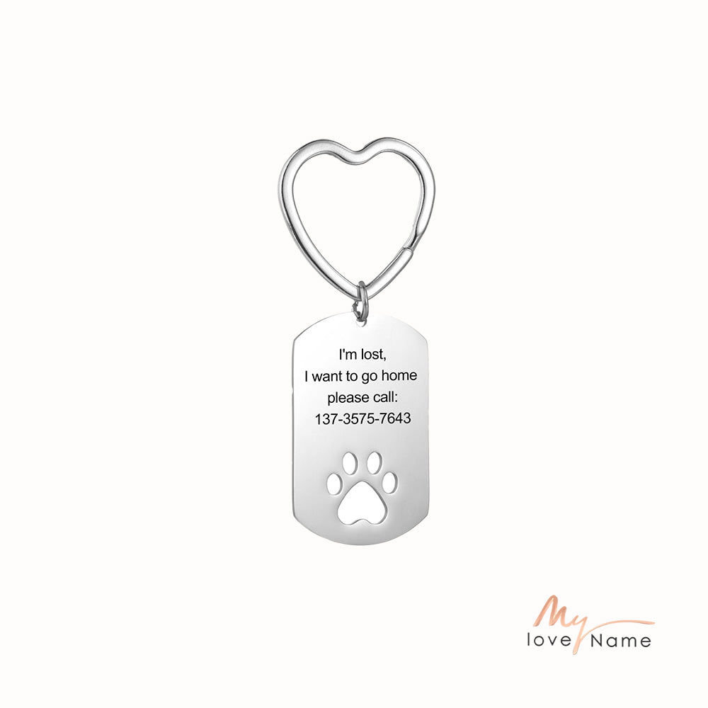 Personalized  Heart Shape Stainless Steel Photo Keychain
