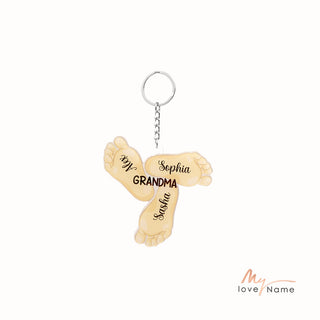 Christmas Decoration Custom Acrylic Name Sole Keychain