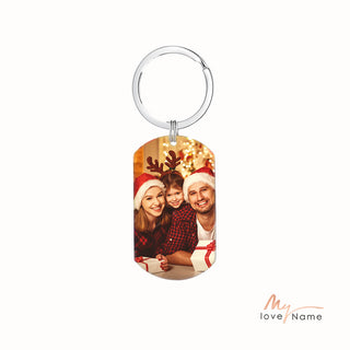 Personalized Stainless Steel Photo Keychain