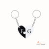 Custom Letter Acrylic Keychain Heart Shape Couple Keychain