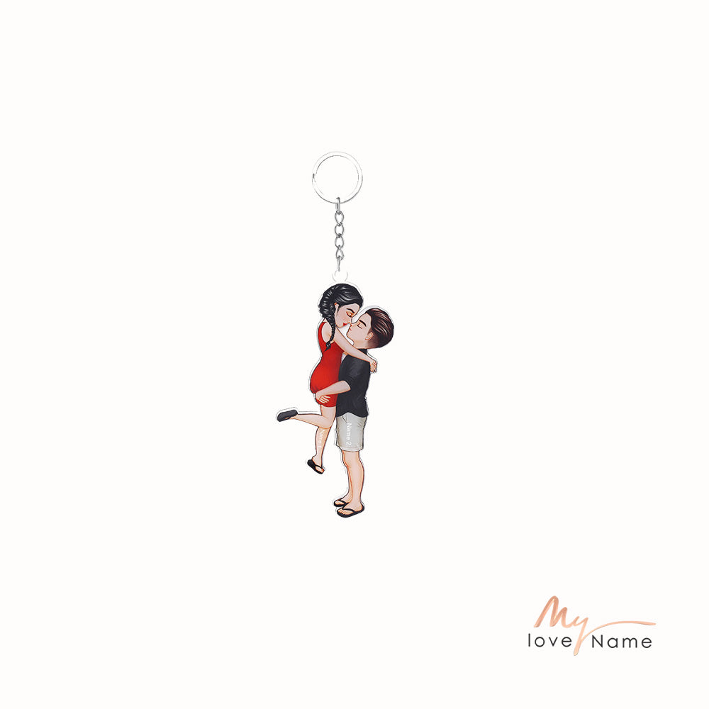 Custom Couple Keychain