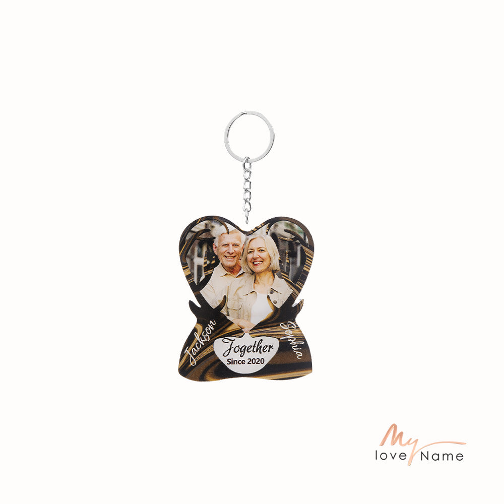 Christmas Decoration Custom Photo Keychain