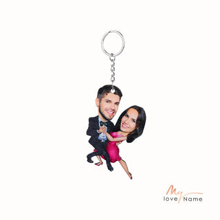 Custom Photo Couple Keychain