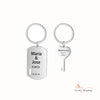 Custom Name Heart Shape Couple Keychain