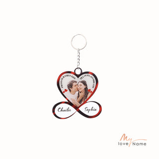 Christmas Decoration Custom Acrylic Heart Keychain