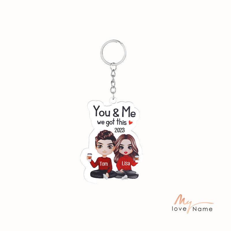 Custom Couple Keychain