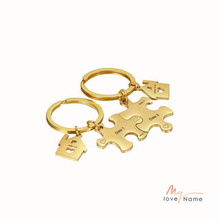 Custom Letter Combination Valentine Day Couple Keychain