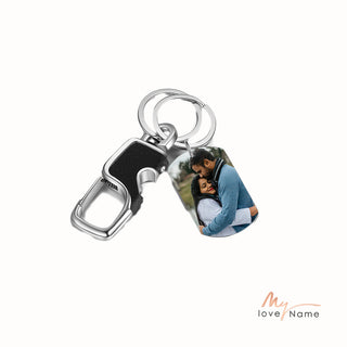 Custom Stainless Steel Photo Keychain