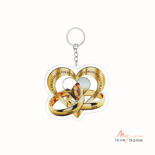 Custom Name Heart Keychain