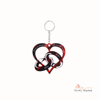 Christmas Decoration Custom Acrylic Heart Keychain