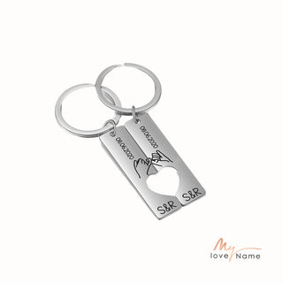 Custom Couple Keychain