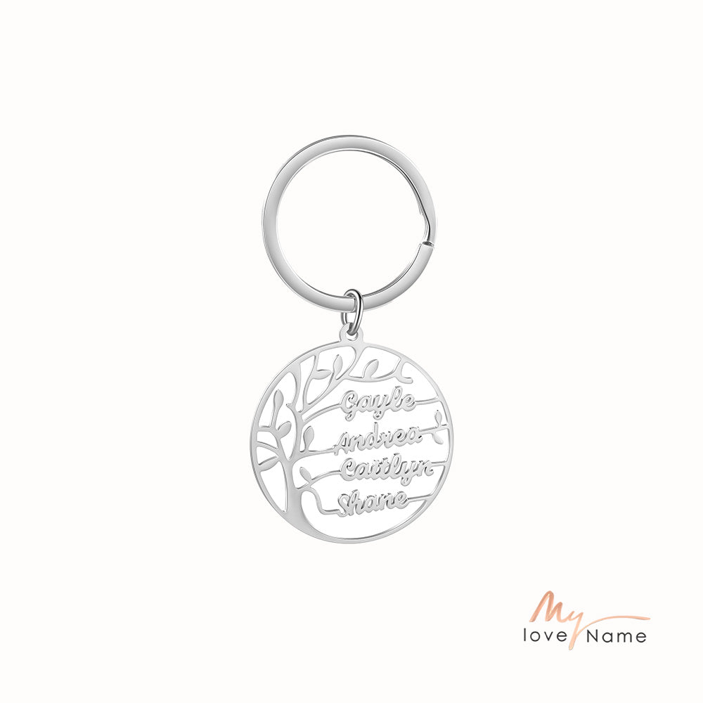 Custom Family Tree Keychain