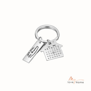 Personalized Stainless Steel Home Keychain