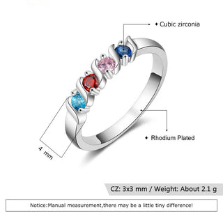 Copper Birthstone Name Ring